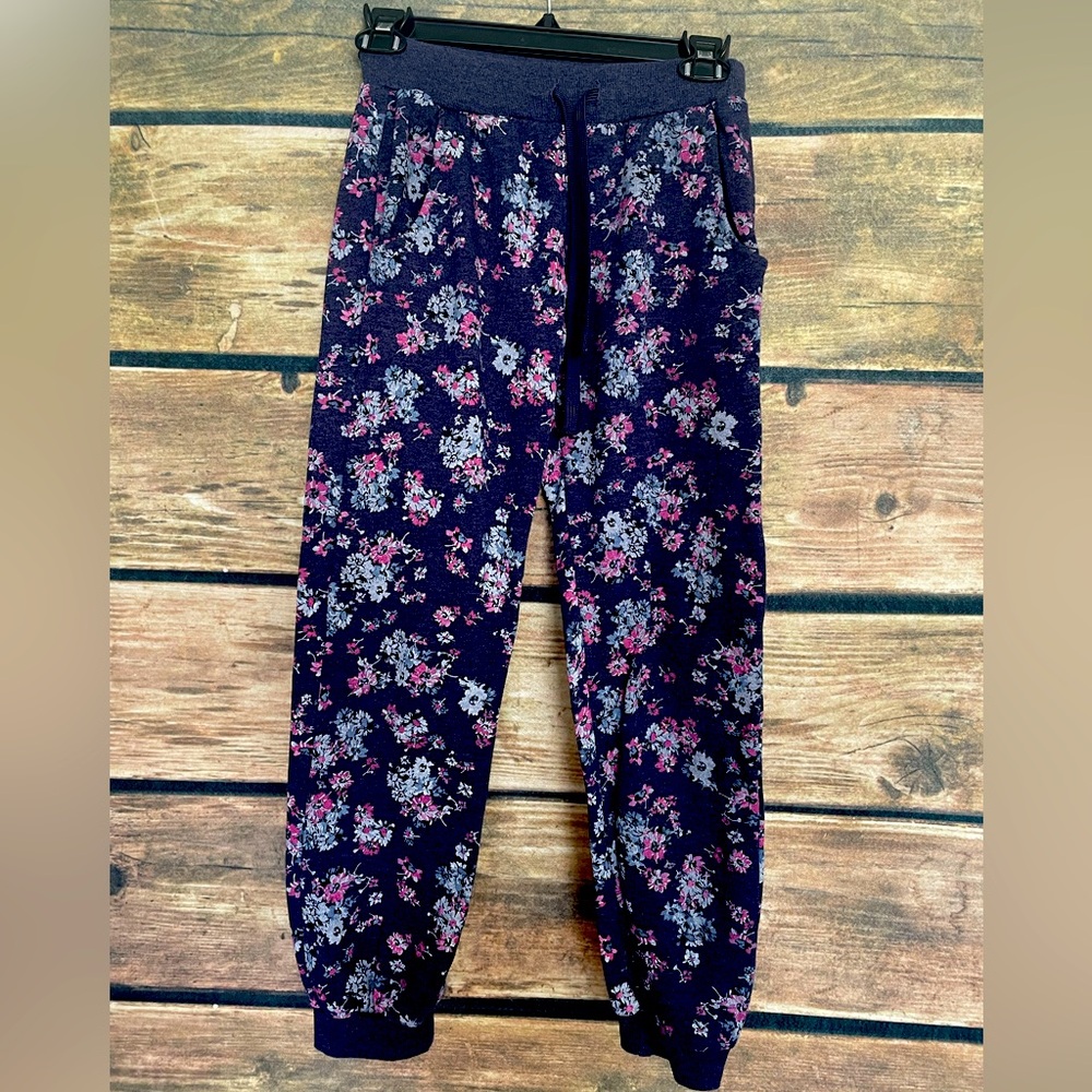 Flower print girl’s sweatpants